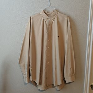 Ralph Lauren XLT, tan long sleeve shirt